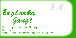 boglarka gangl business card